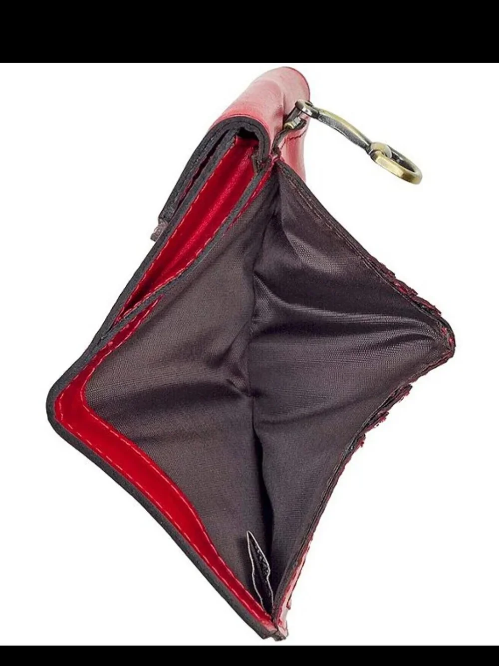 Patricia Nash Strawberry Pink Leather Wallet with Gold Metal Accented Closure.